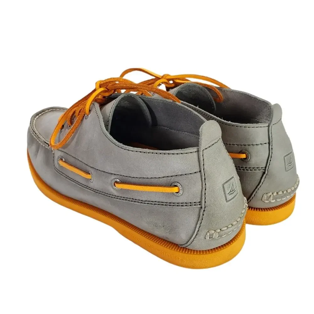 Sperry Chukka Boots, Size 11.5, Grey Leather.